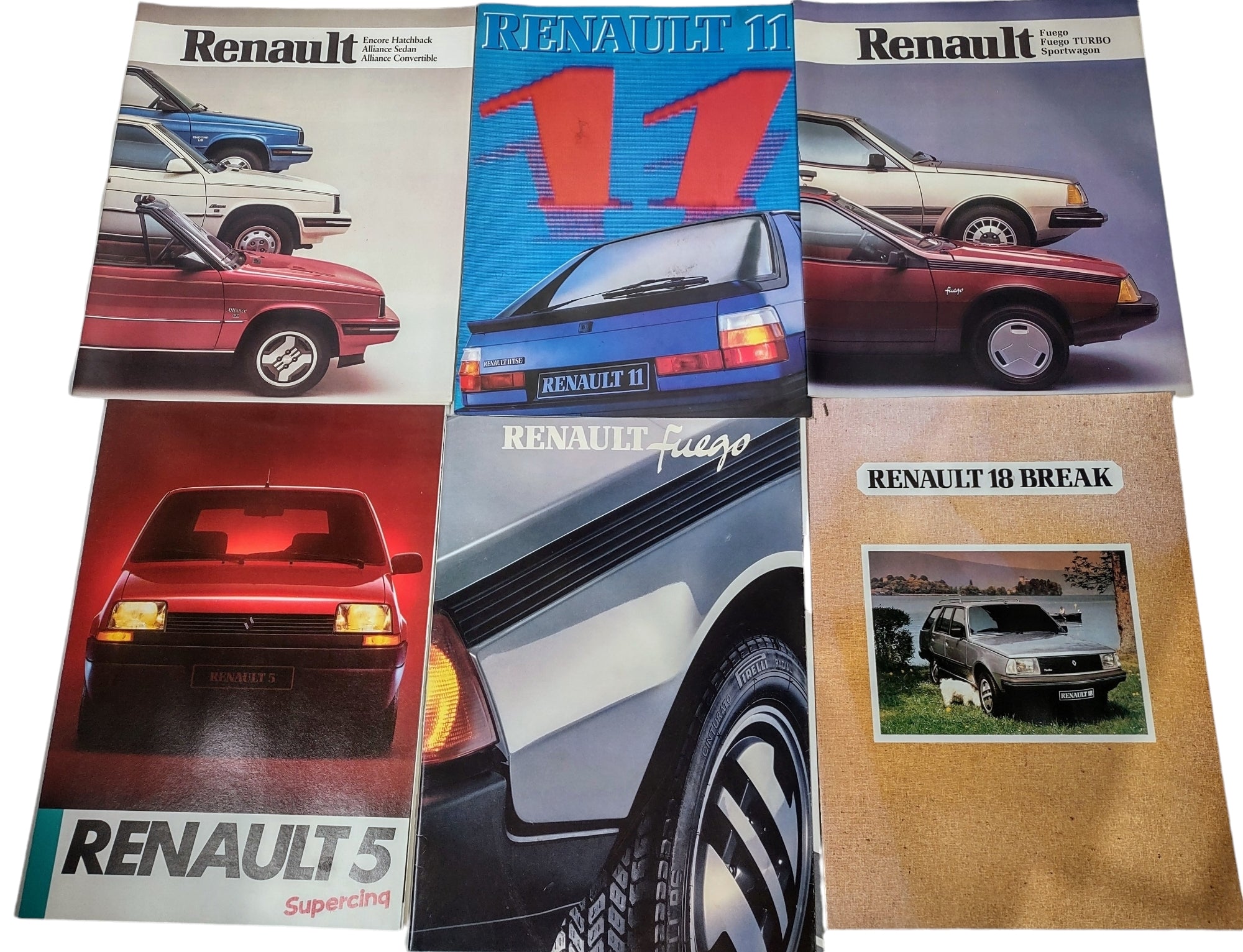 Renault Vehicles Vintage Catalogues - Assorted - 12 Pamphlets