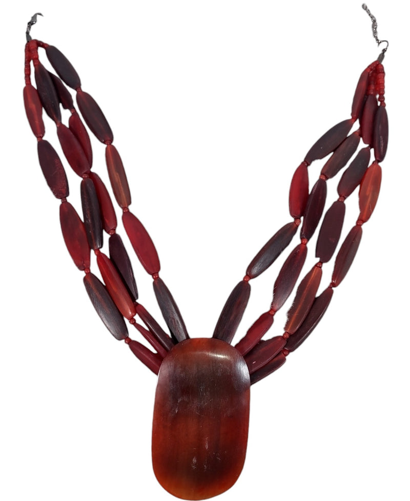 Red Horn Multi Strand Necklace - Gerda Lynggard