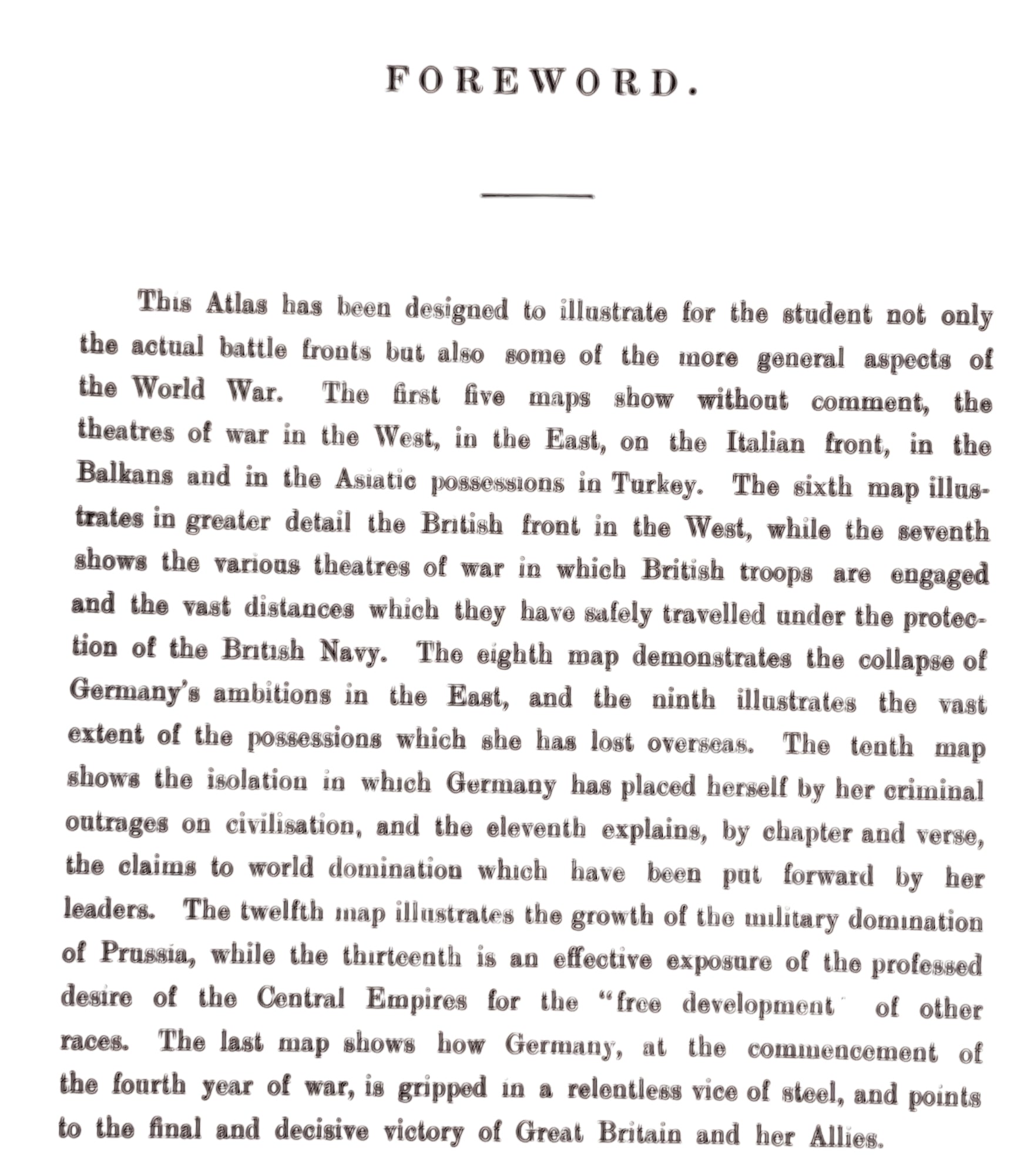 Atlas de la guerre mondiale - 1918 - Cartes illustrées