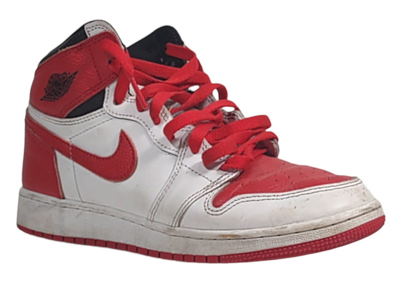 Nike Garçons Air Jordan 1 High OG 575441-161 Rouge Chaussures De Basket-ball Baskets Taille 6Y