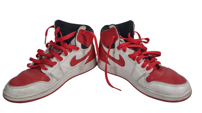 Nike Garçons Air Jordan 1 High OG 575441-161 Rouge Chaussures De Basket-ball Baskets Taille 6Y