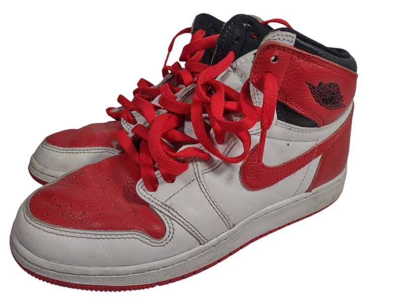 Nike Garçons Air Jordan 1 High OG 575441-161 Rouge Chaussures De Basket-ball Baskets Taille 6Y