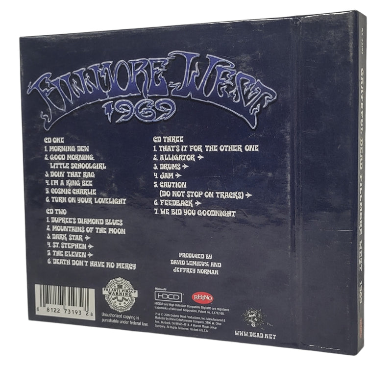 Grateful Dead - Fillmore West 1969 - Coffret 3 CD, avec livret