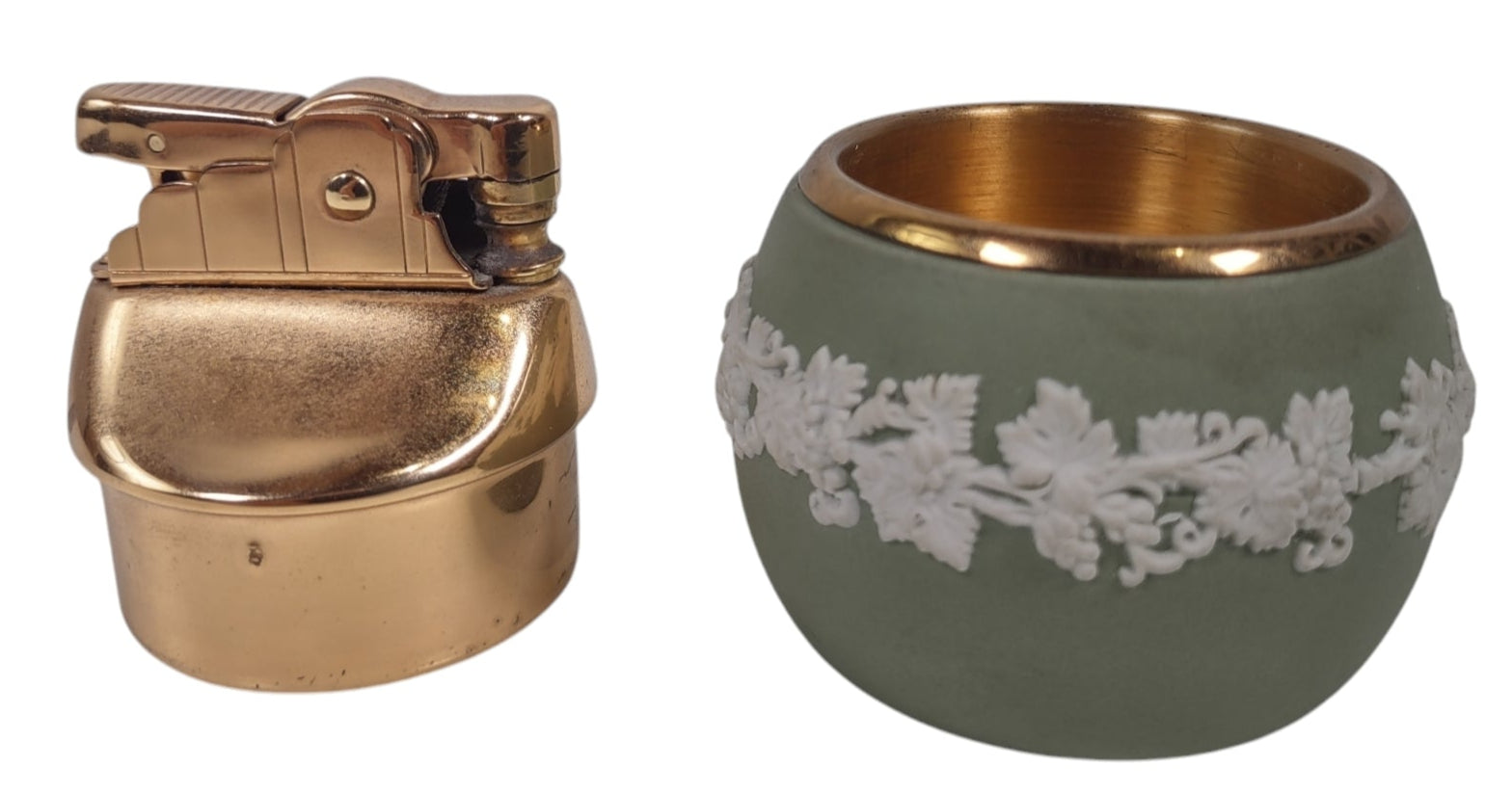 Wedgwood Green Jasperware Table Lighter