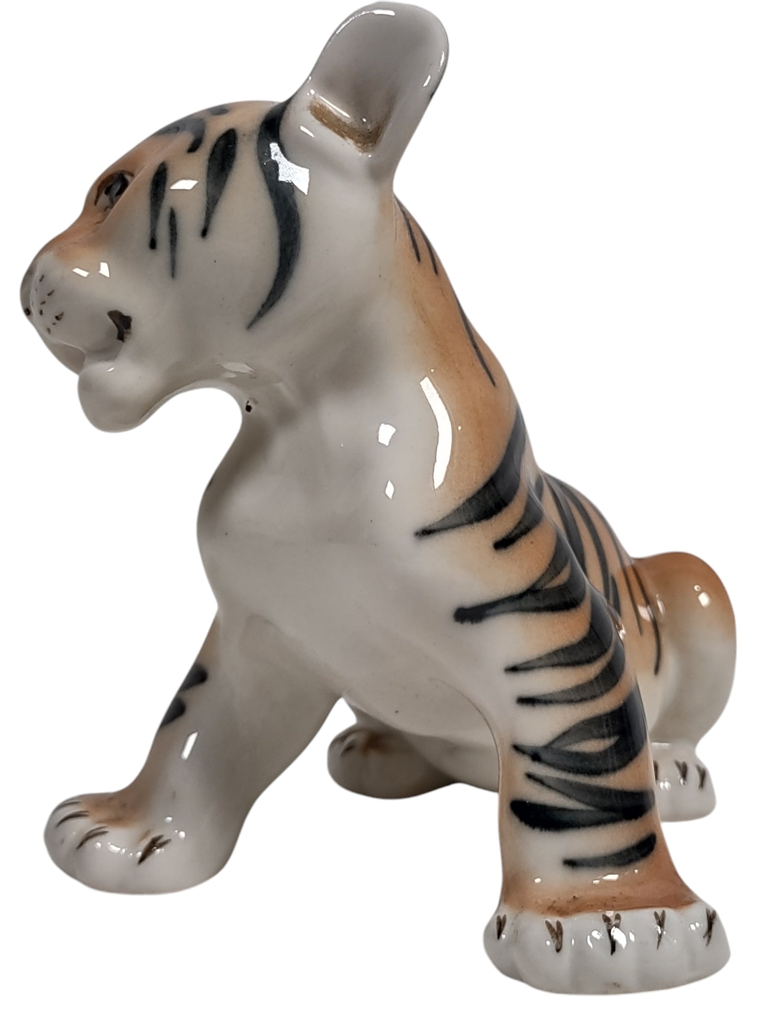 Vintage Russian Tiger Cub Made In USSR, Porcelain