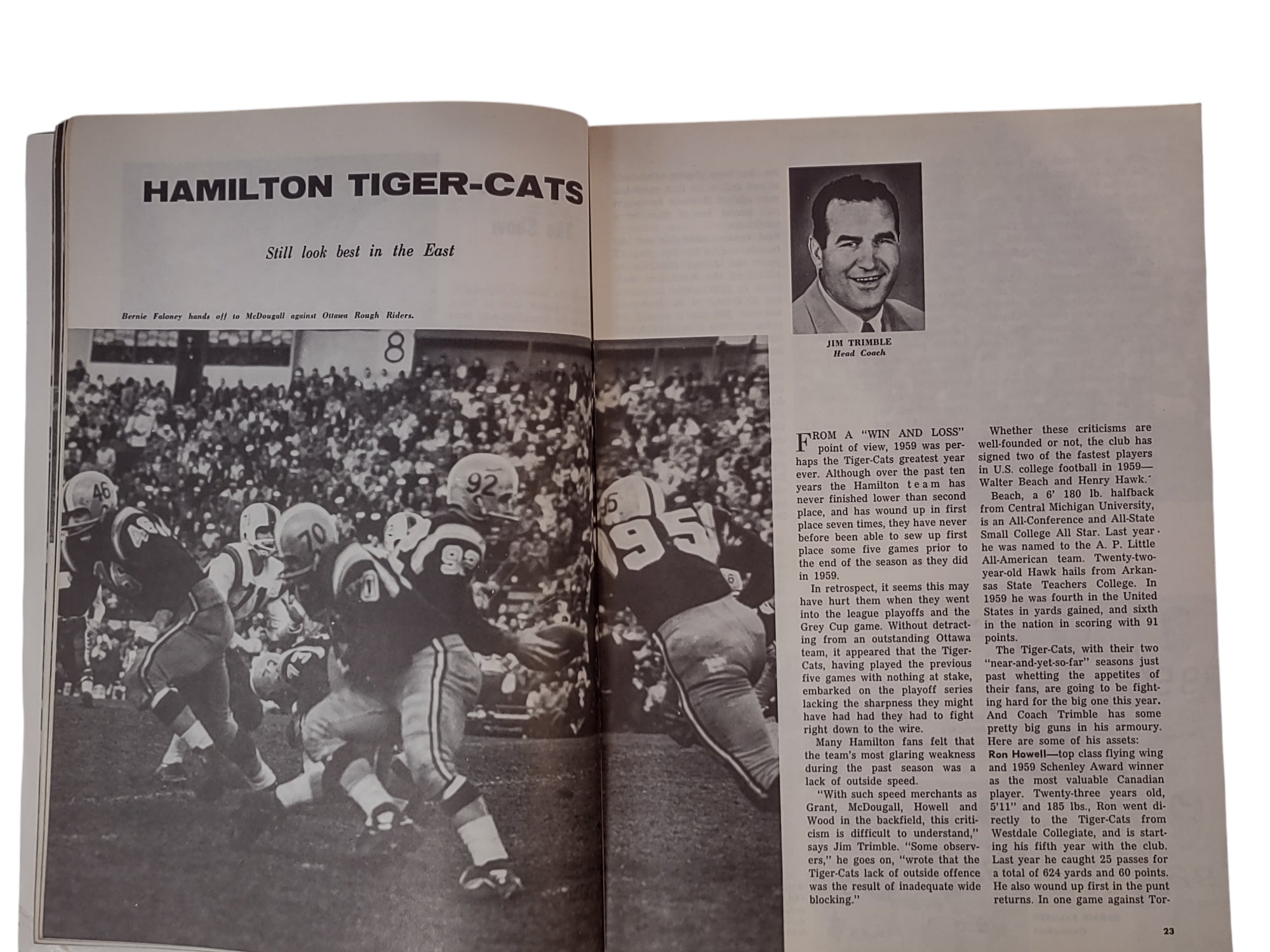 Revue canadienne de football professionnel, 1960, première édition