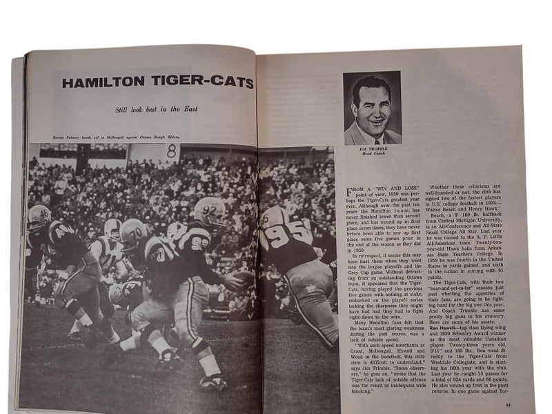 Canadian Pro Football Review, 1960, First Edition