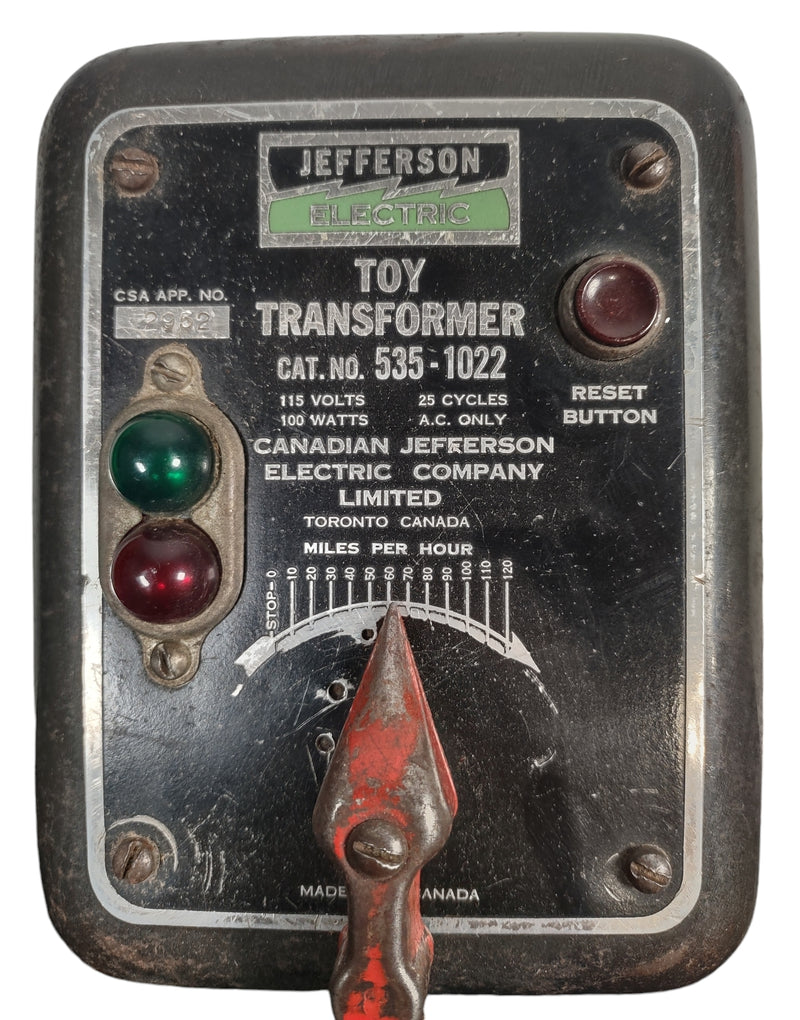 Jefferson Electric, Toy Transformer 535-1022, Toronto Canada