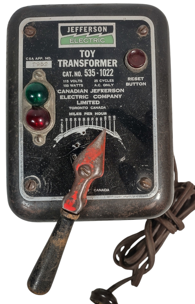 Jefferson Electric, Transformateur de jouets 535-1022, Toronto Canada