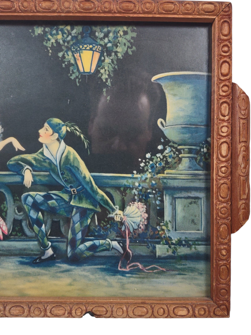 Antique- Wall Art Boudoir Serving Tray Art Nouveau, Maxfield Parrish