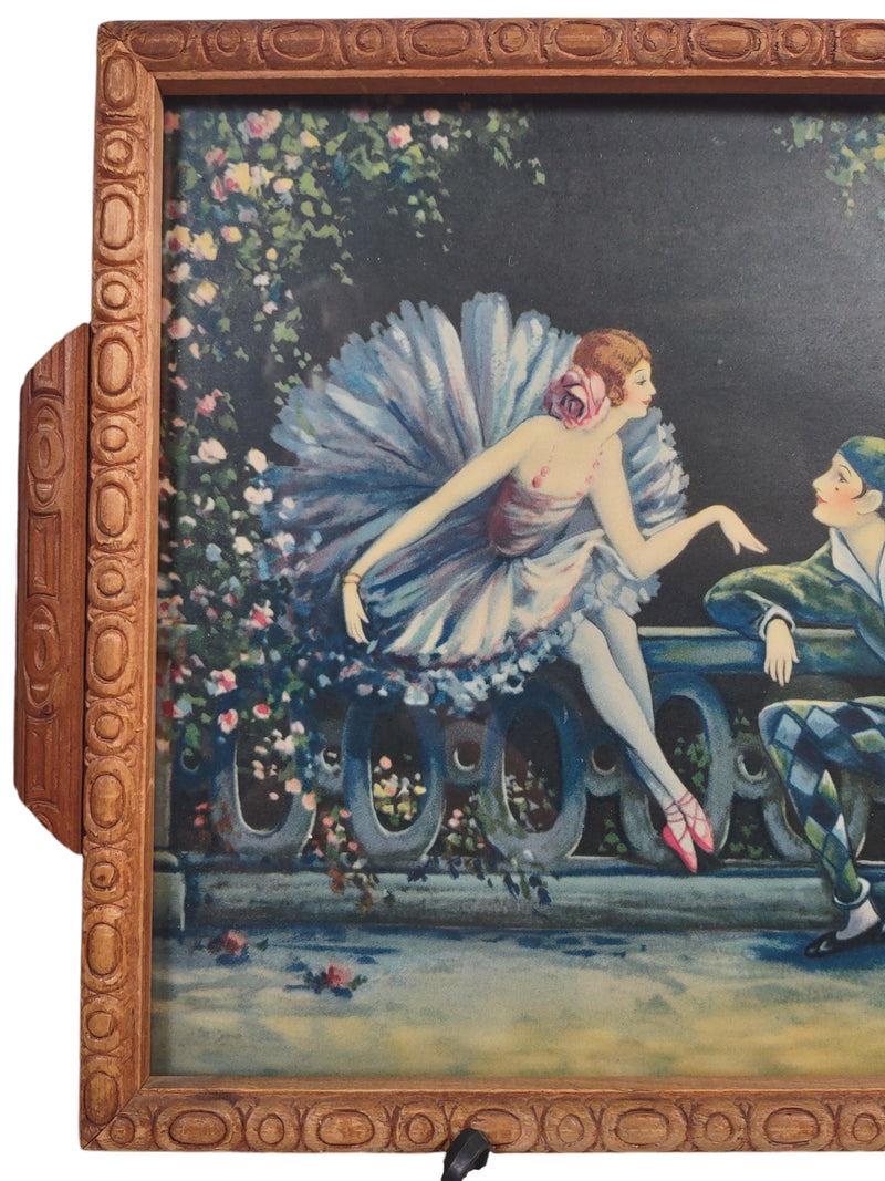 Antique- Wall Art Boudoir Serving Tray Art Nouveau, Maxfield Parrish