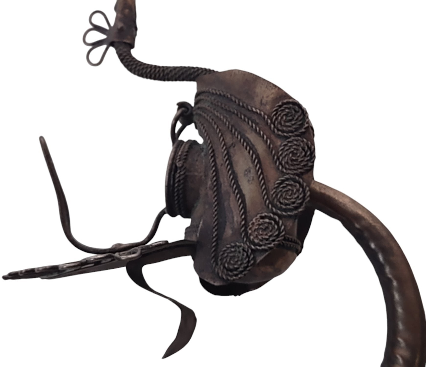 Vintage Opium Pipe, With Form of Peacock.