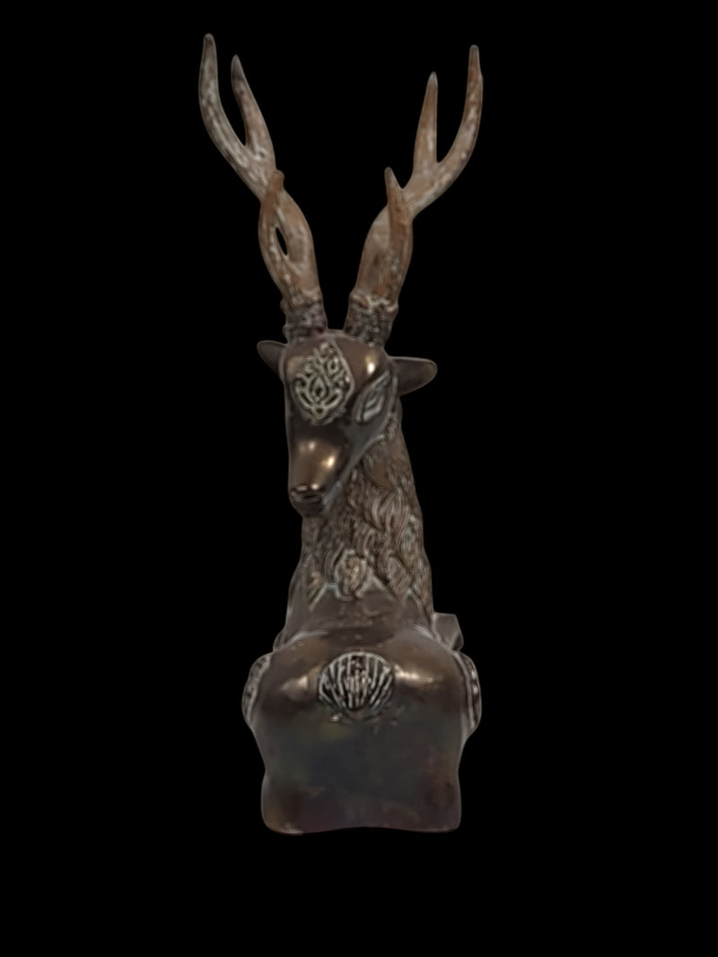 Vintage  Solid Brass Deer Hollywood Regency, Lying Down