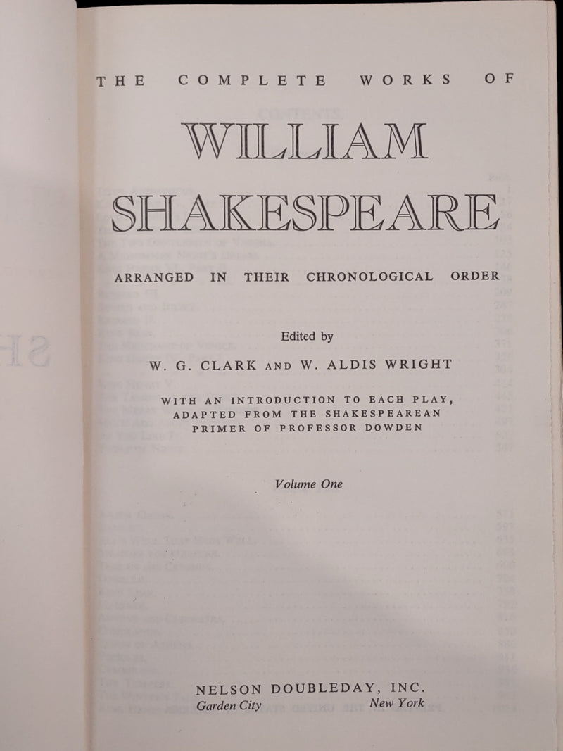 The Complete Works of William Shakespeare . 2 Volumes, Poems & Plays