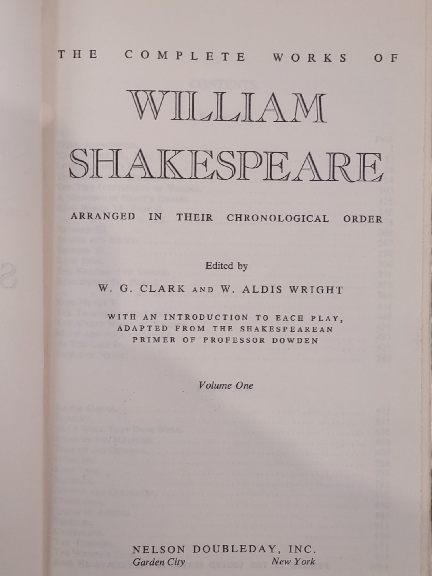 Les œuvres complètes de William Shakespeare. 2 volumes, poèmes et pièces de théâtre