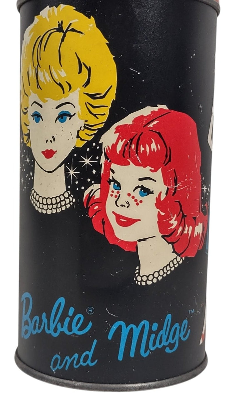 Vintage 1962 Mattel Barbie And Midge Thermos Made in Canada