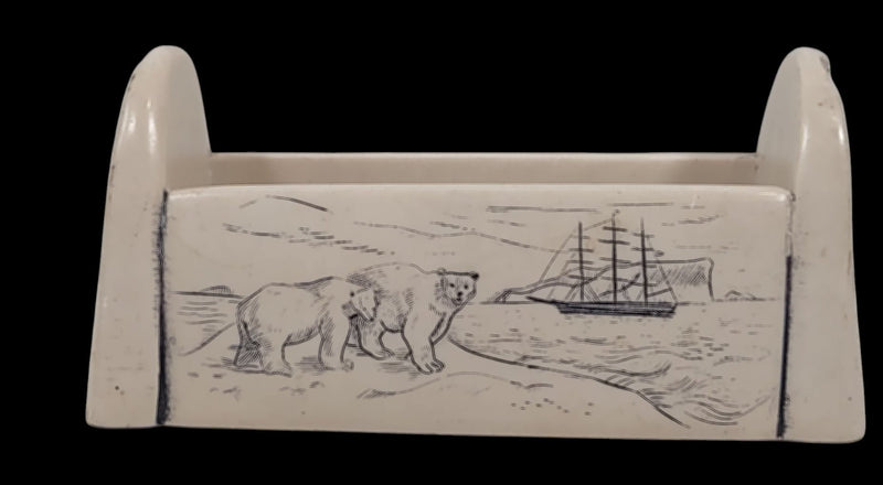 Comoy's Scrimshaw Business Desktop Business Card Holder