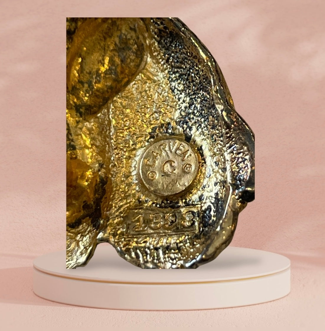 Carven Paris Vintage, Golden Terrier Dog Brooch with Rhinestones.