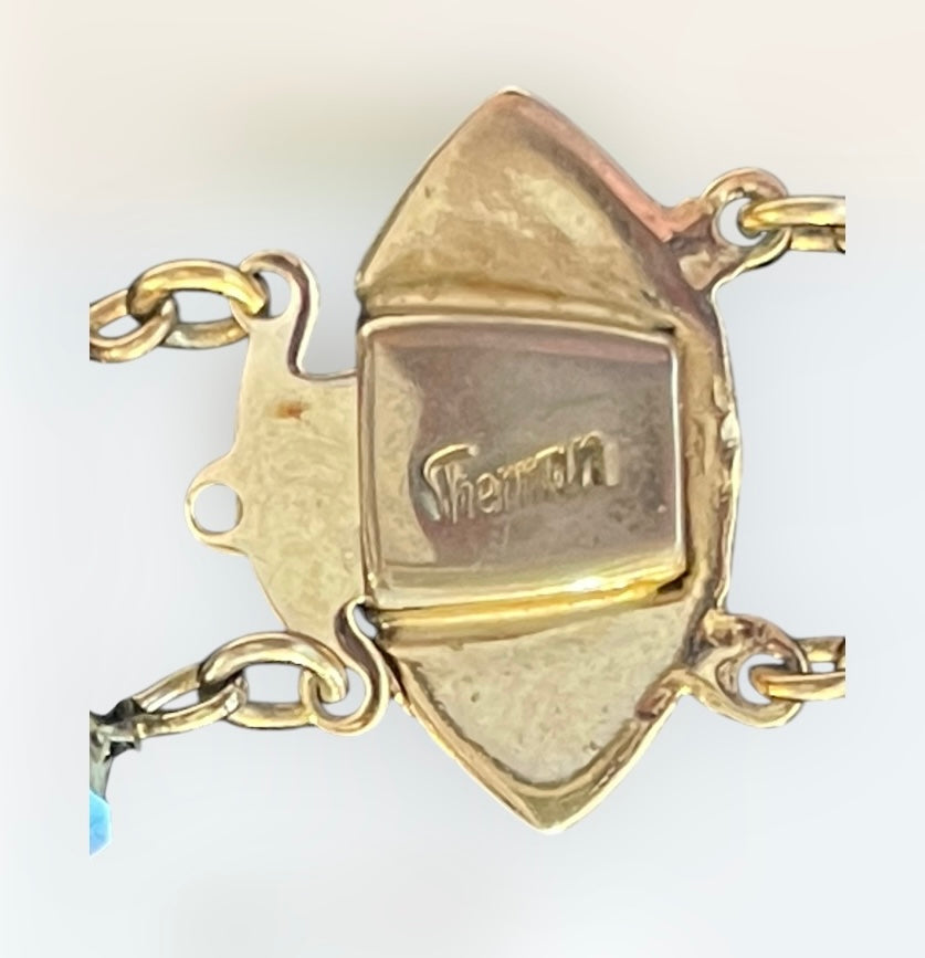 Vintage Rare, Sherman Set, Bracelet, Necklace & Clip on Earrings.