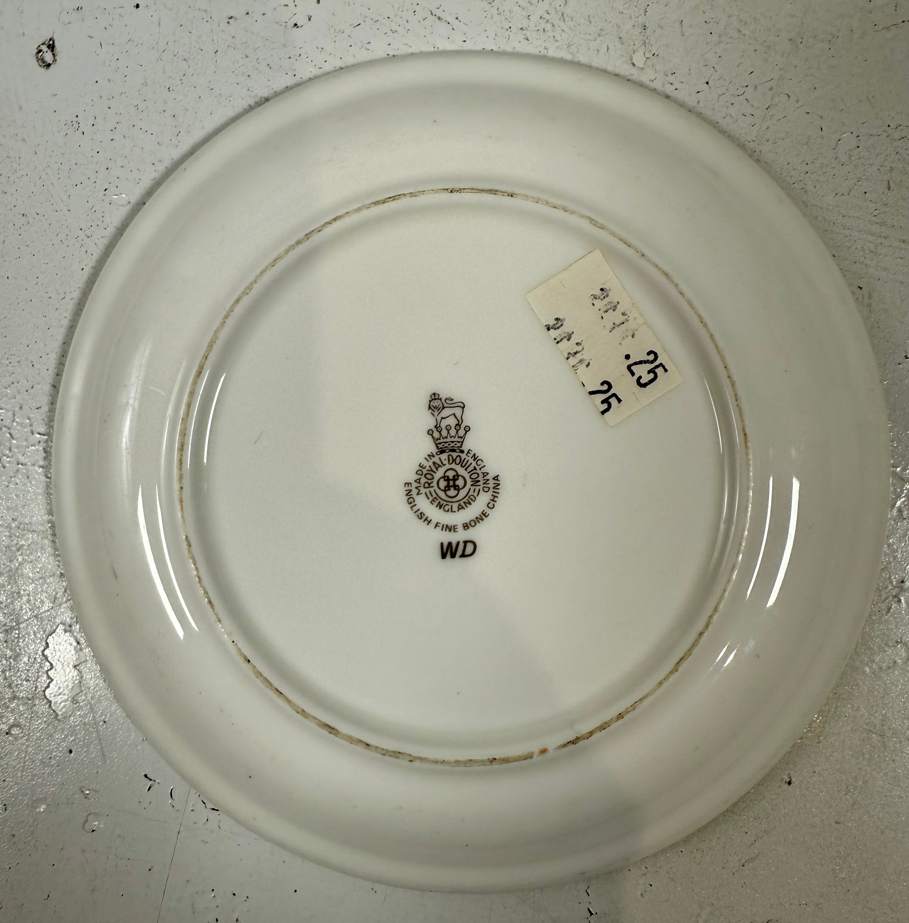 Ensemble de sous-verres en porcelaine anglaise Royal Doulton Repton « Wardair / WD » vintage des années 1950 – 10 pièces