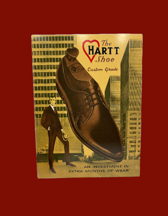 Croquis publicitaire original "The Hartt Shoe" par l'artiste S. Reiter