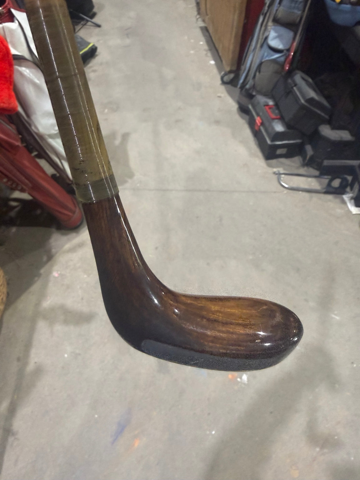 Auld Reekie wooden putter, rear of club head