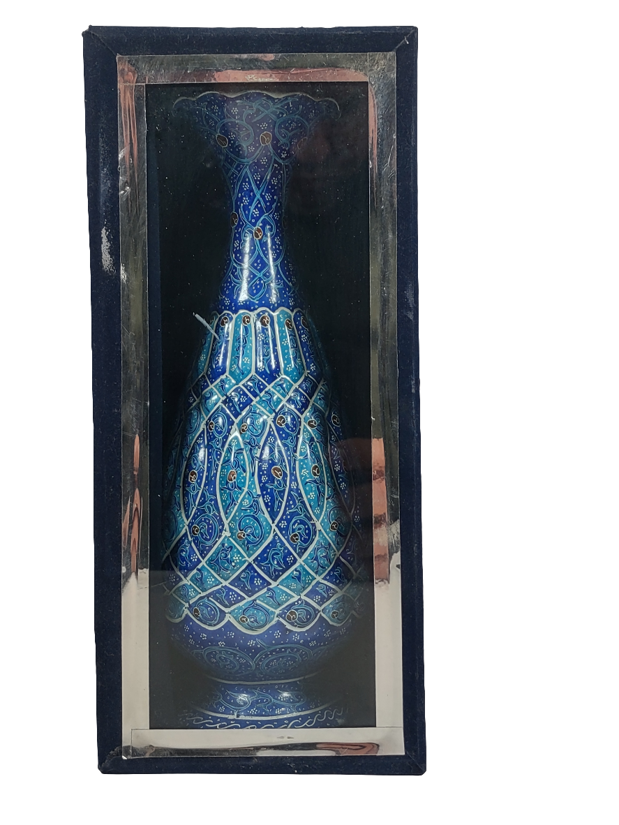 Antique Persian Enamel Vase - Esfahan, Iran.