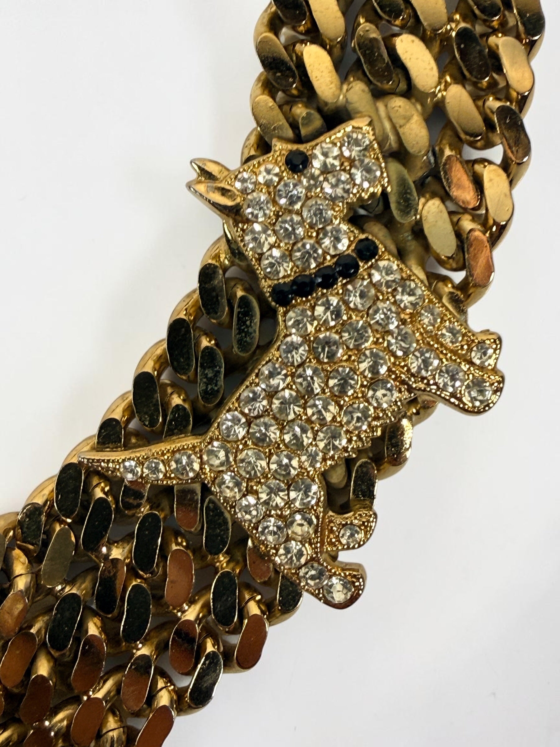 Butler & Wilson vintage Scottie dog rhinestone necklace view 6