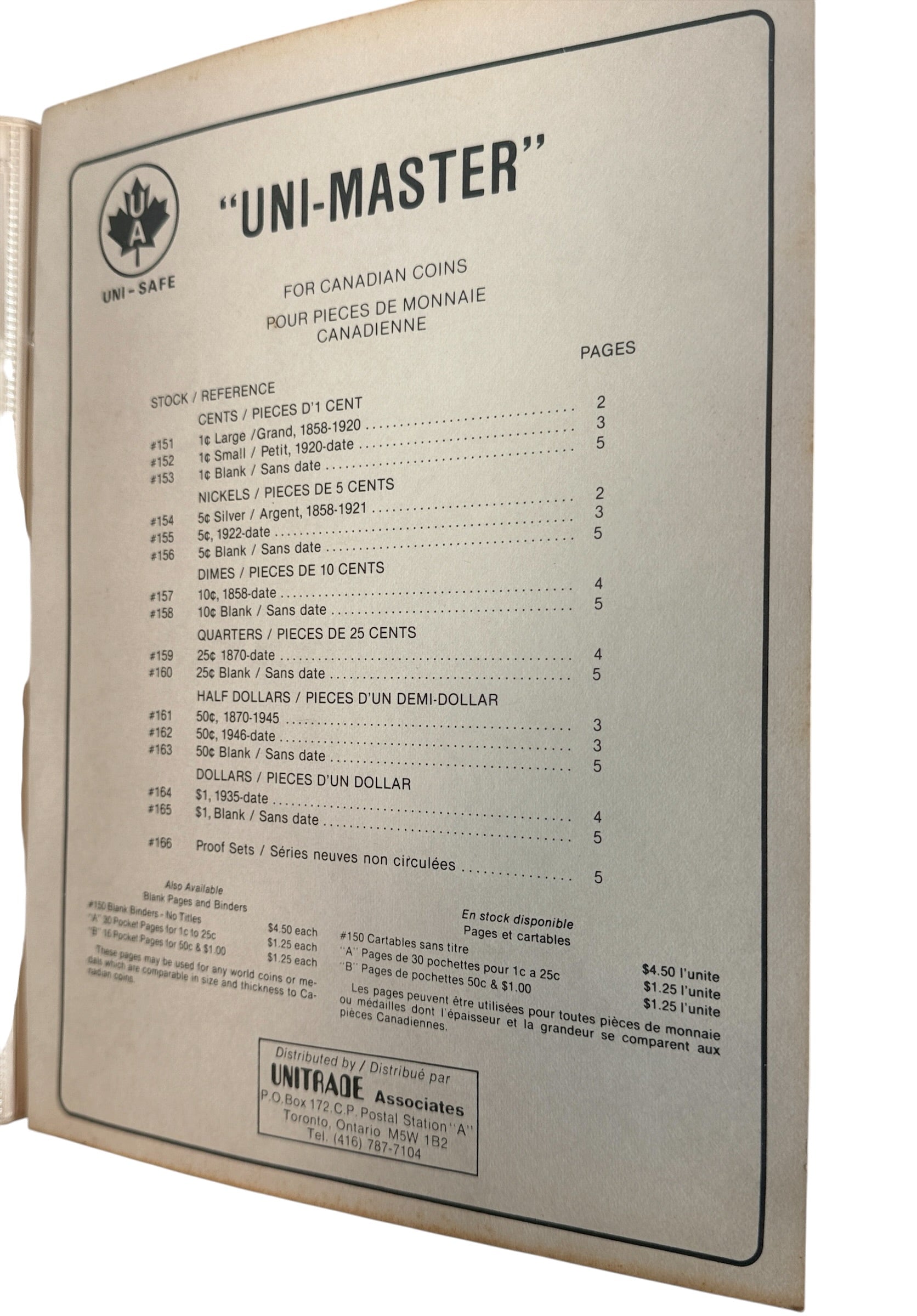 Canadian five-cent coin collection UNI-SAFE album view 6