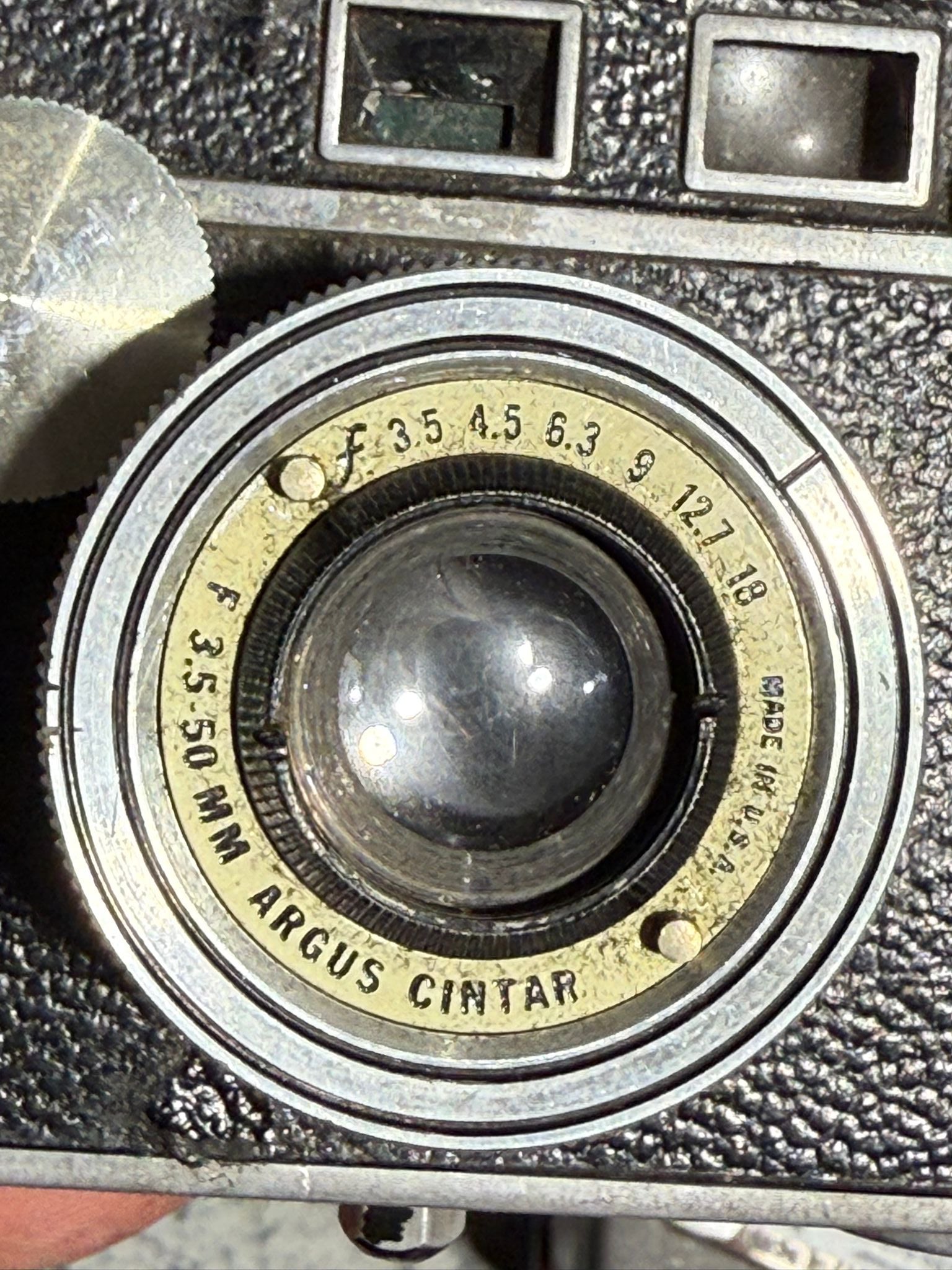 Argus C3 35mm Rangefinder Camera w/ Cintar 50mm f/3.5 Lens + Case – Very Good Condition