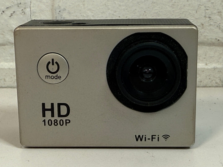 Original silver front of used HD 1080P action camera
