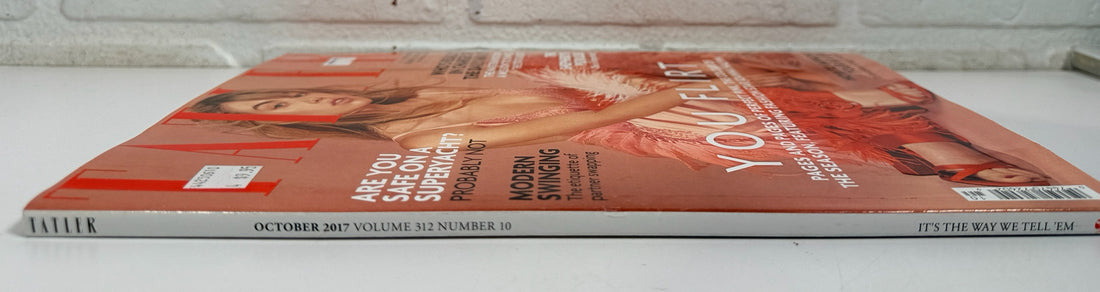 Éco-Dépôt Montréal Tatler magazine October 2017 edition featuring Joanna Halpin on the glossy red cover