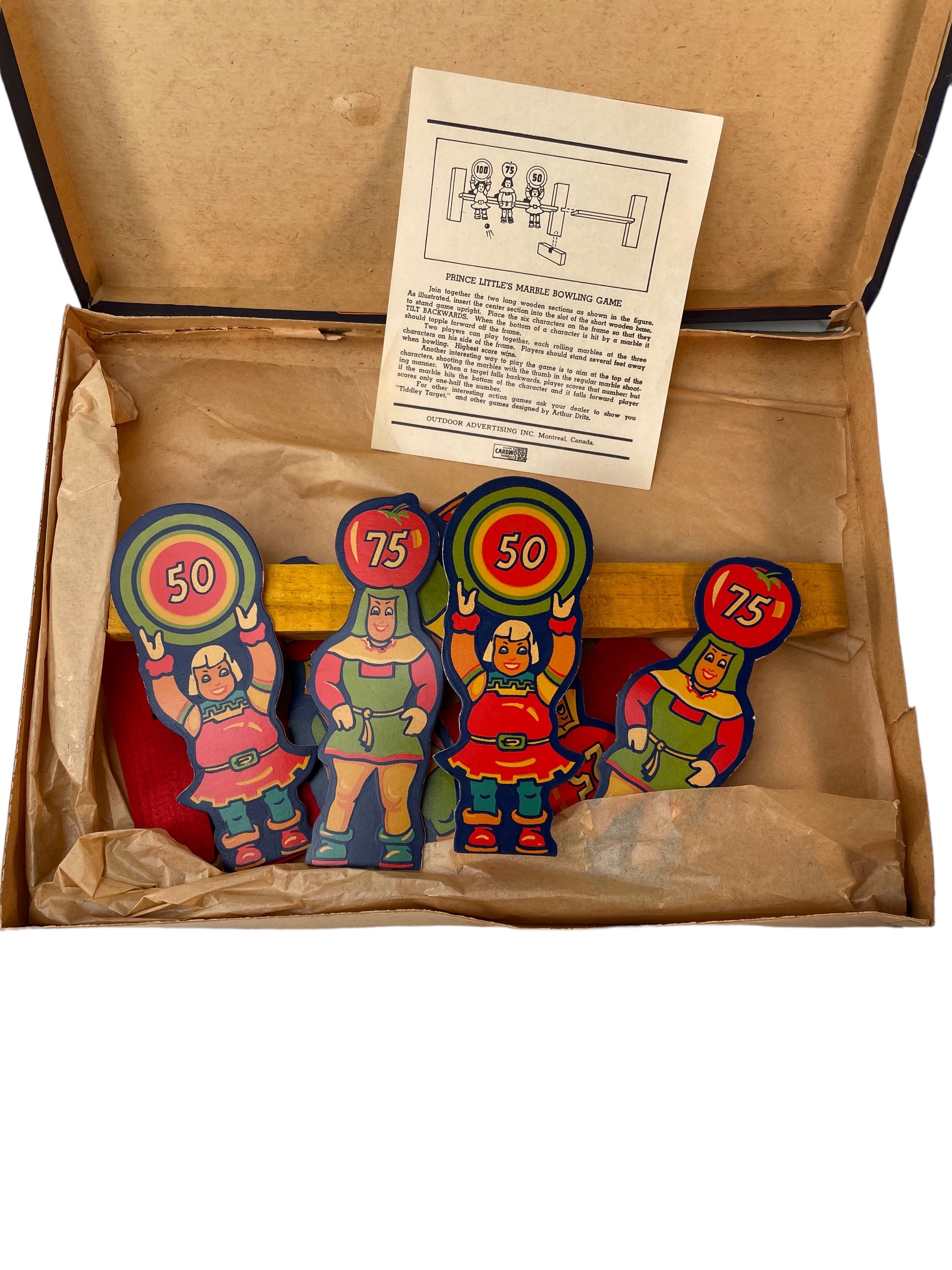 Prince Little's Bowling and Marble Set by Vitaplay Toy Co - 1950