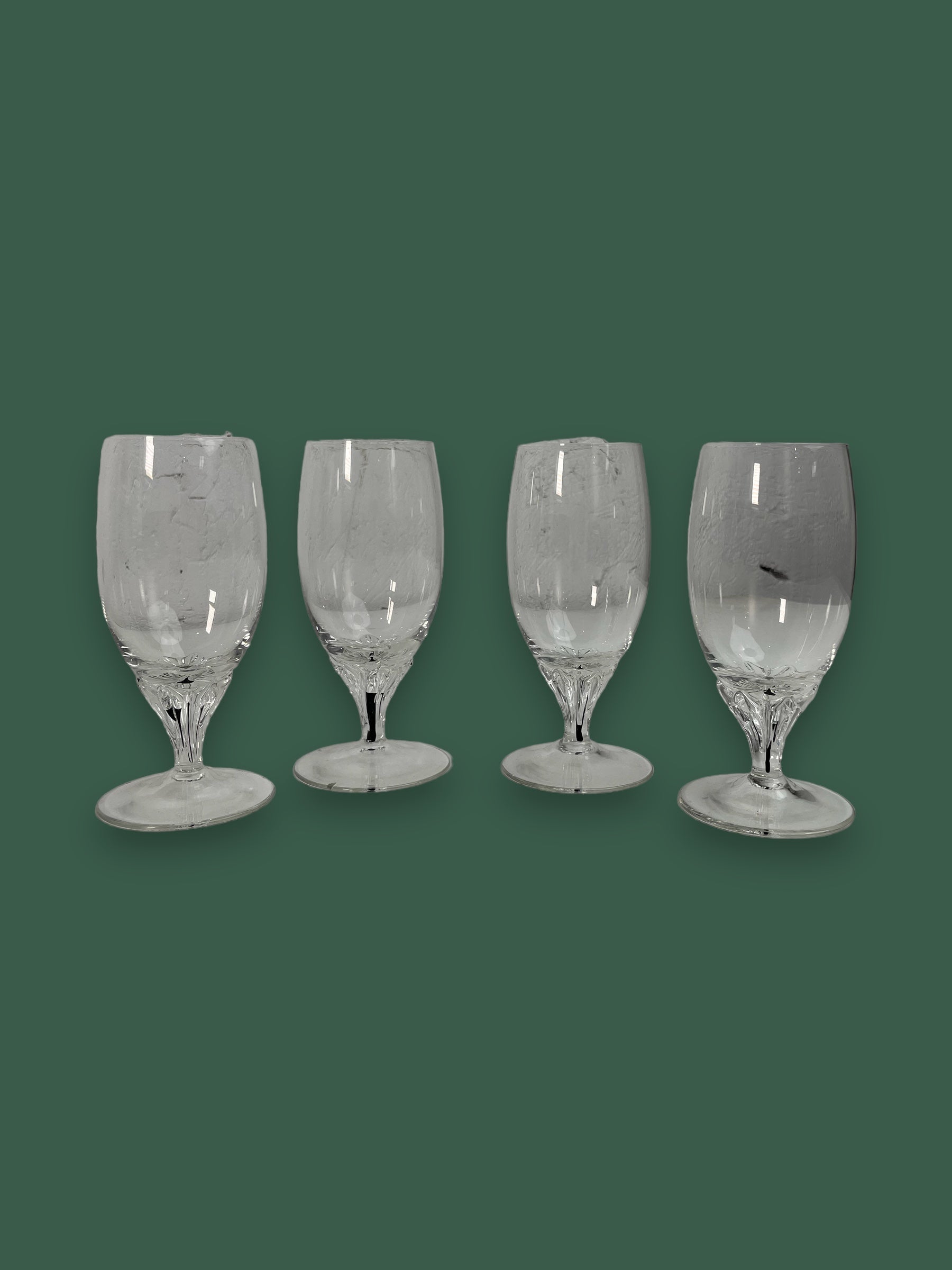 Set of 4 Small Belfor Crystal Juice Glasses