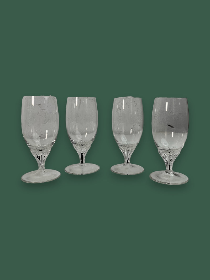 Ensemble de 4 petits verres à jus en cristal Belfor