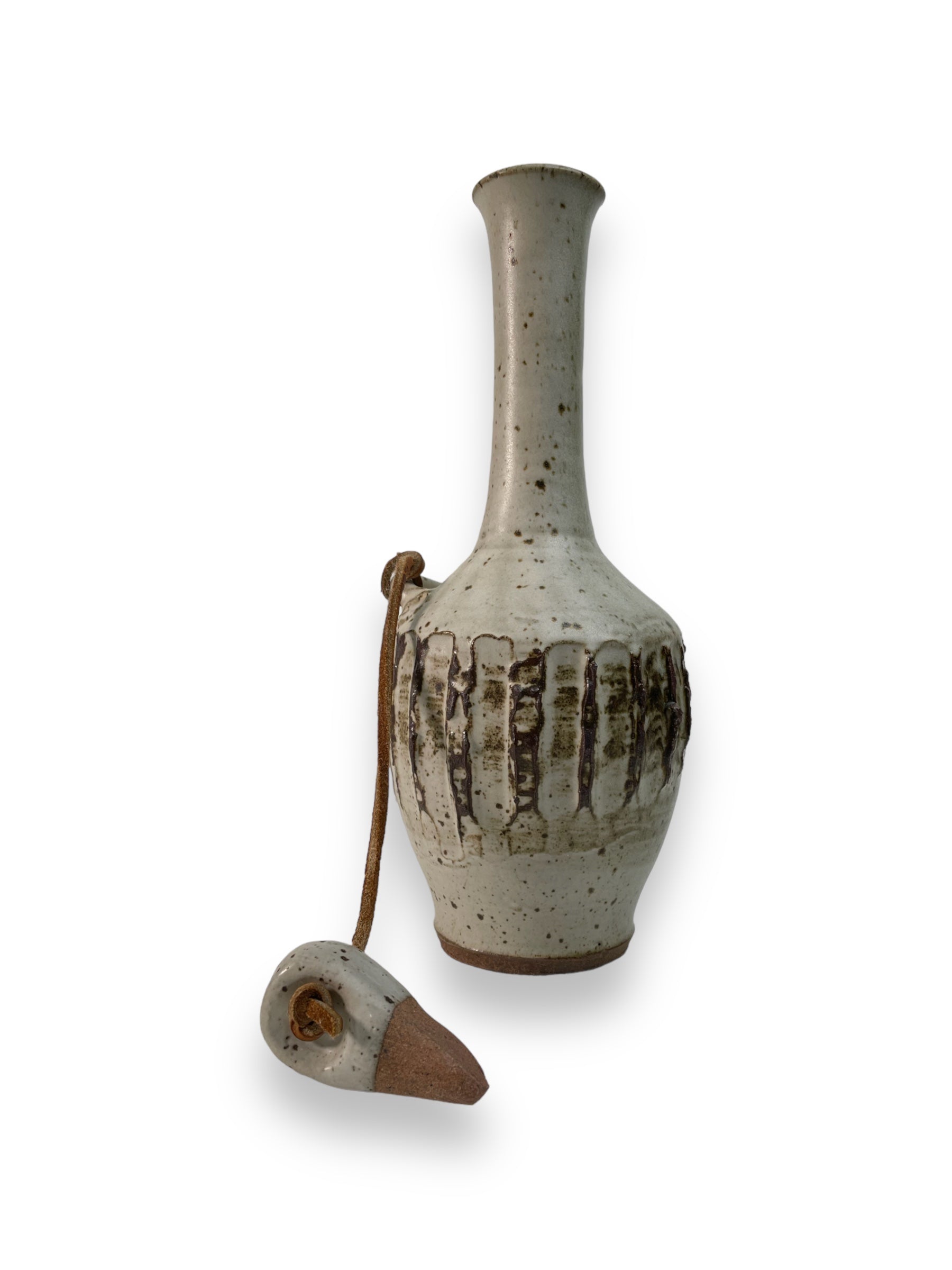 Vase vintage en poterie fabriqué au Québec