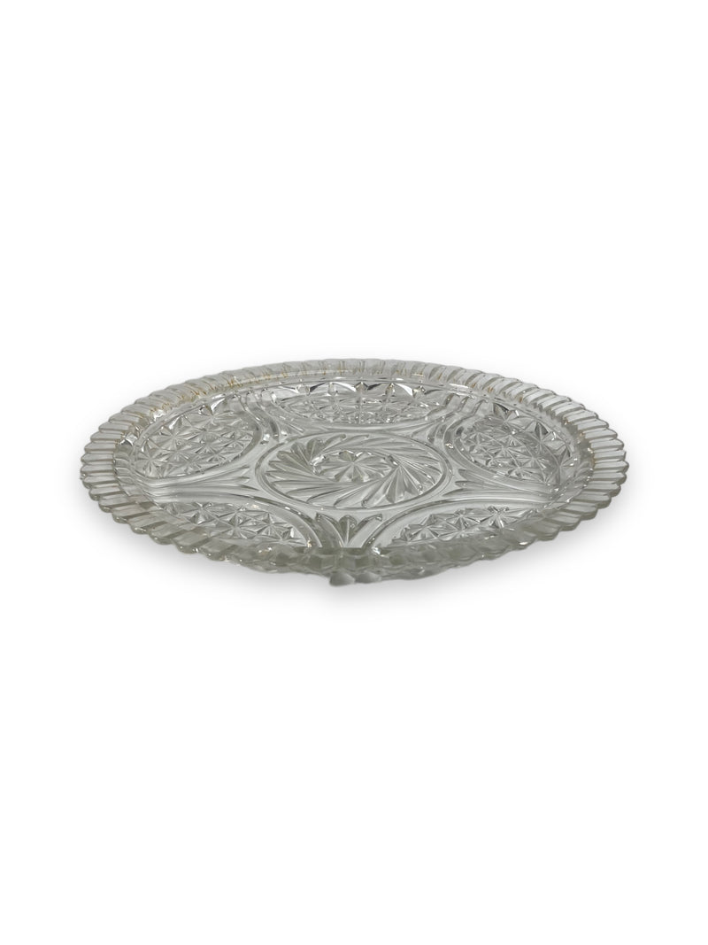 Scalloped Edge Glass 12-inch Platter