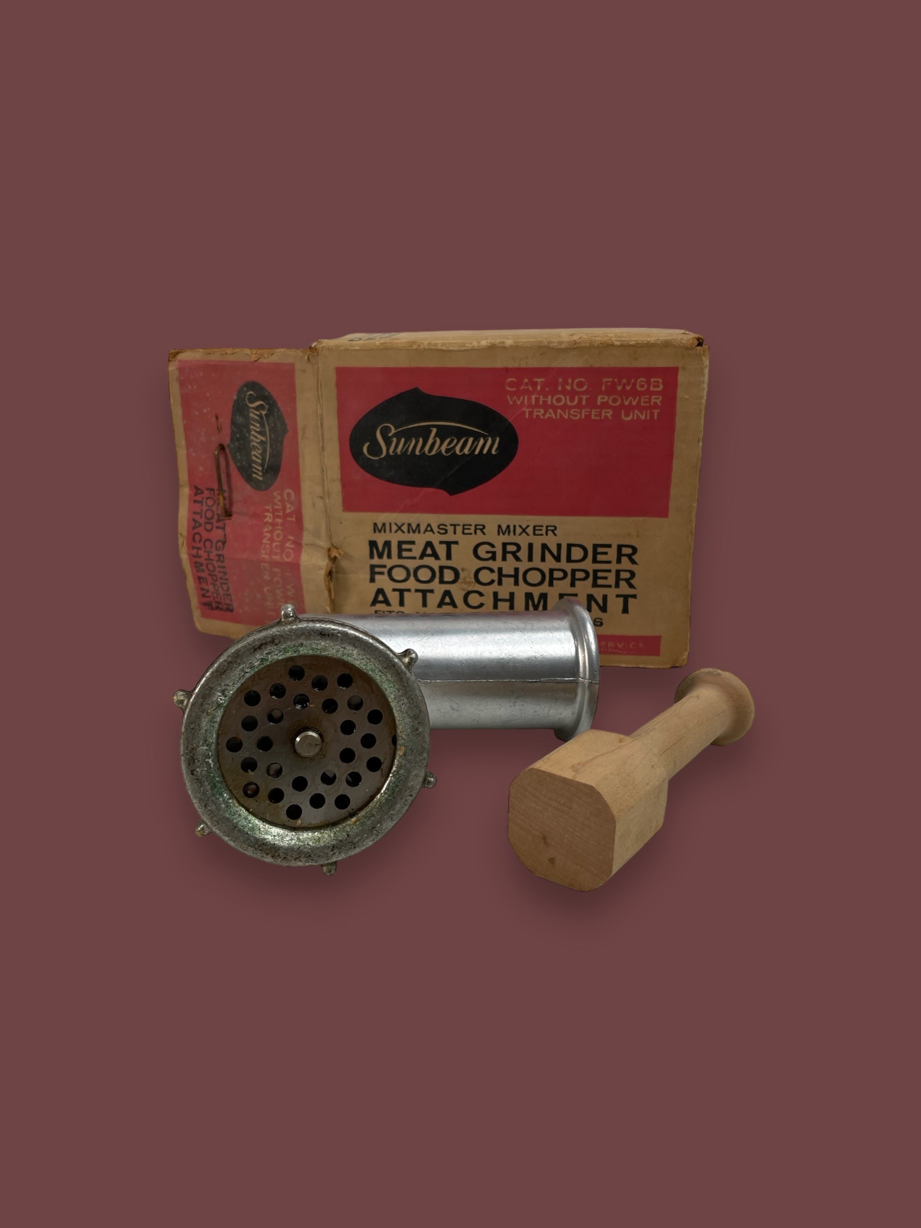 Accessoire vintage Sunbeam Mixmaster pour hachoir à viande et hachoir alimentaire