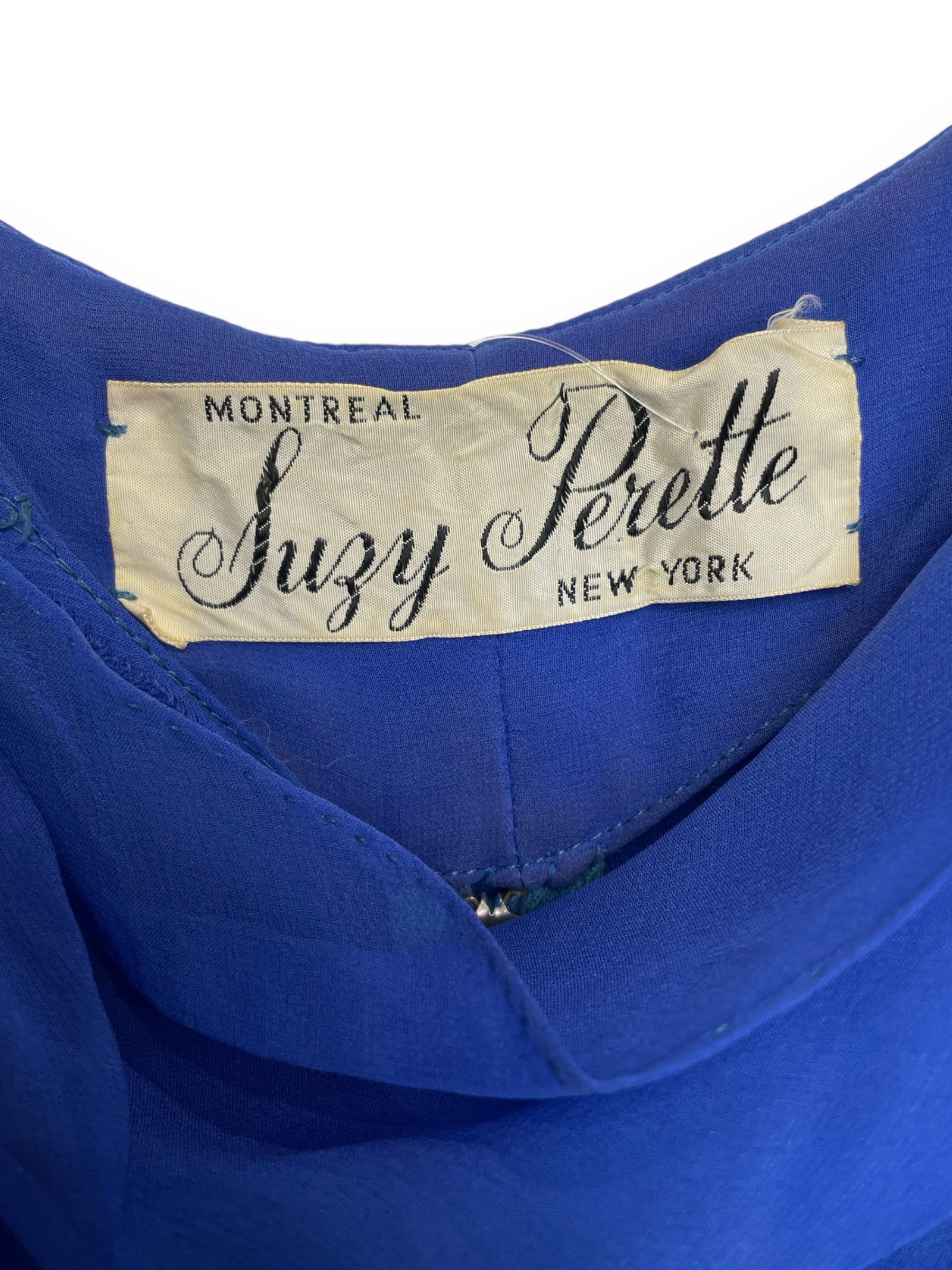 Robe cobalt de Suzy Perette