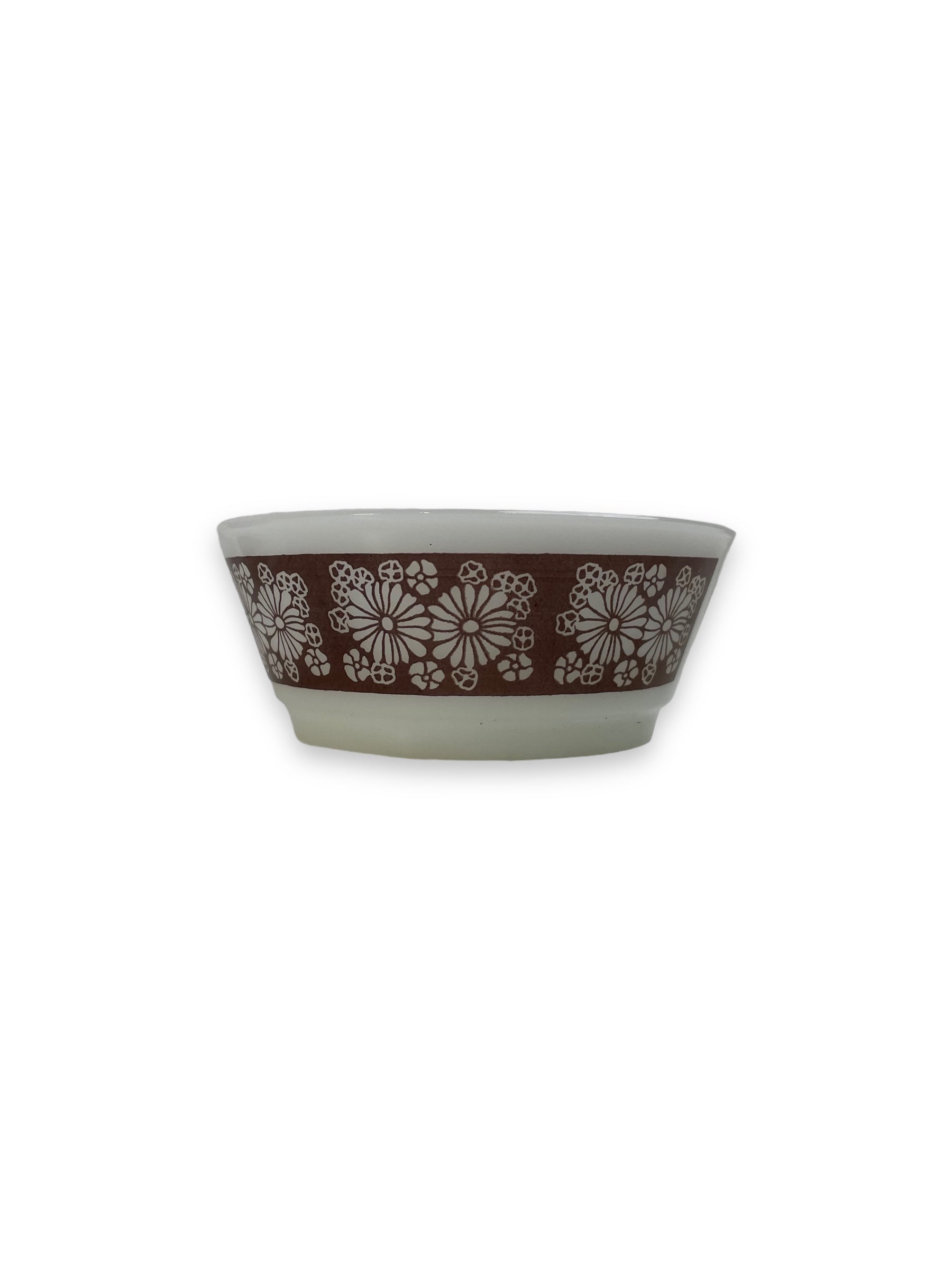 Set of 4 Anchor Hocking Fire King Brown Daisy Cereal Bowls