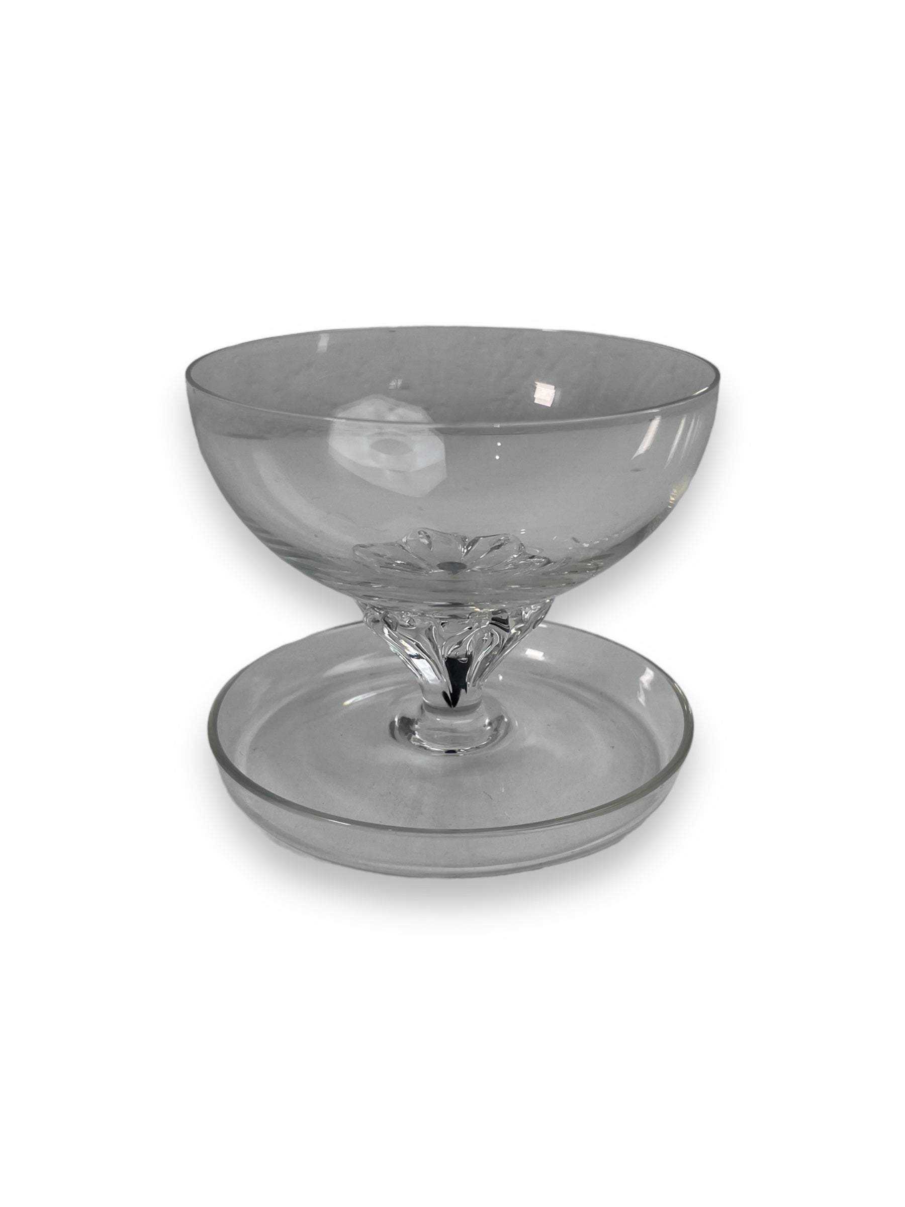 Belfor Crystal Exquisite Pattern Footed Dessert Glass