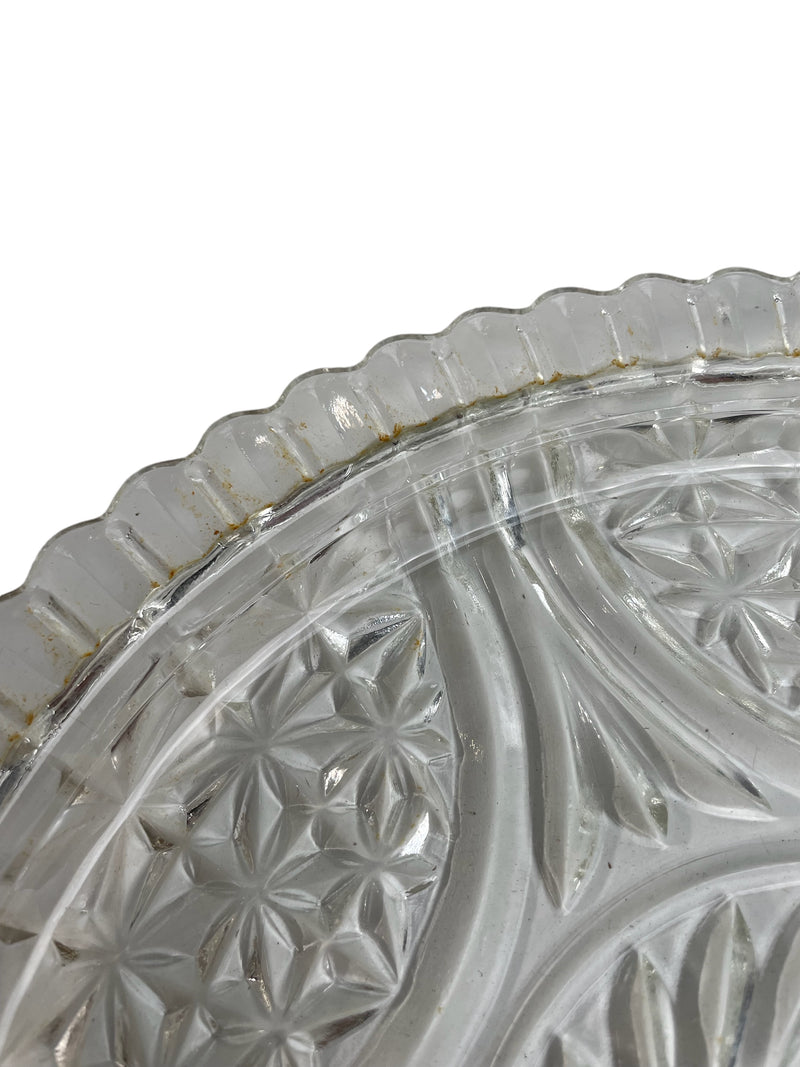 Scalloped Edge Glass 12-inch Platter