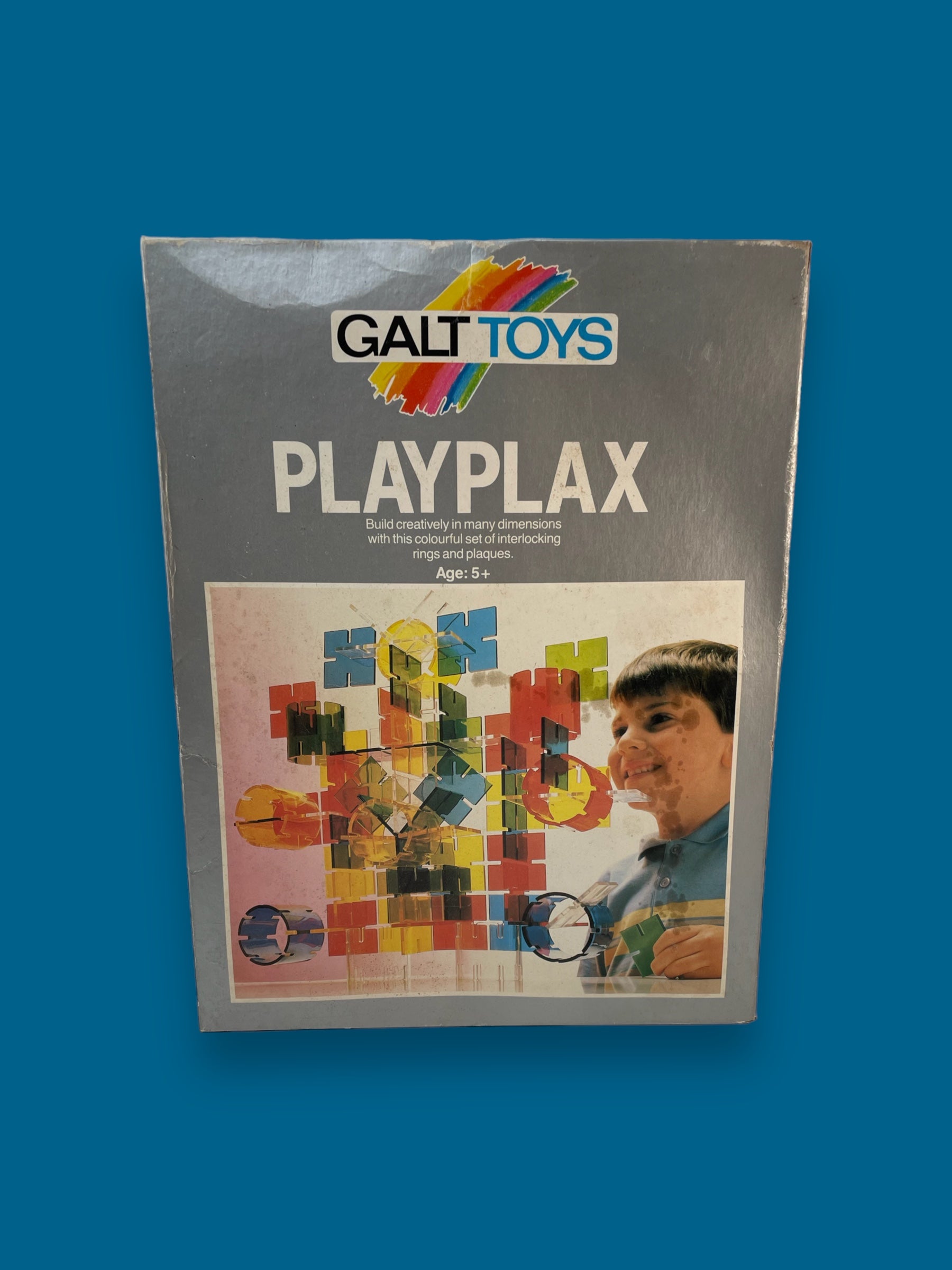 Ensemble de construction Playplax Galt Toys dans sa boîte d'origine - 1980