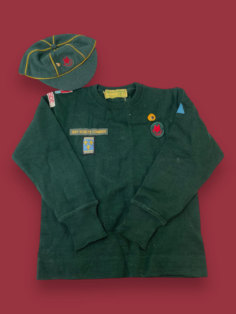 Pull et casquette des Boy Scouts du Canada des années 1960