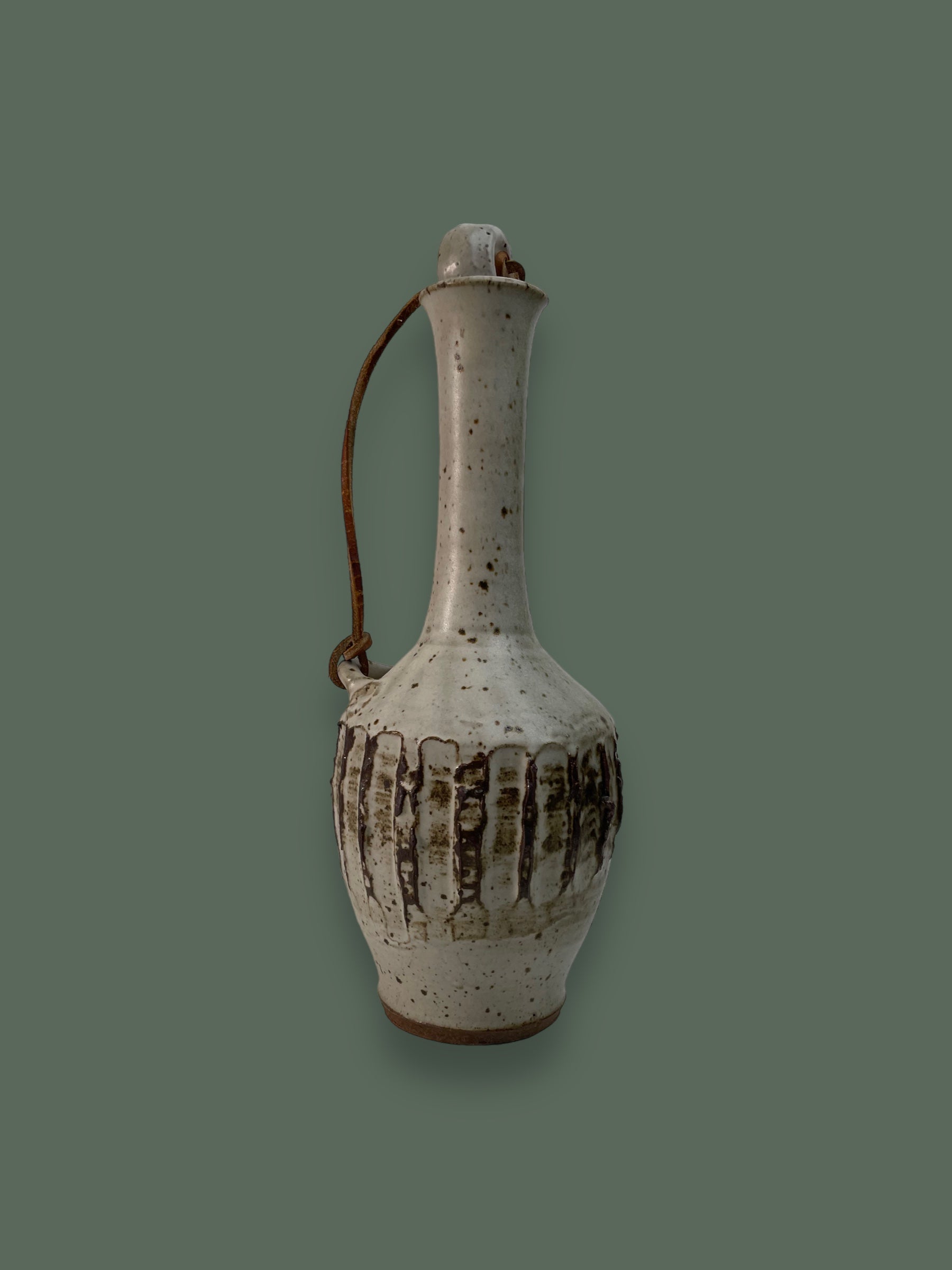 Vase vintage en poterie fabriqué au Québec