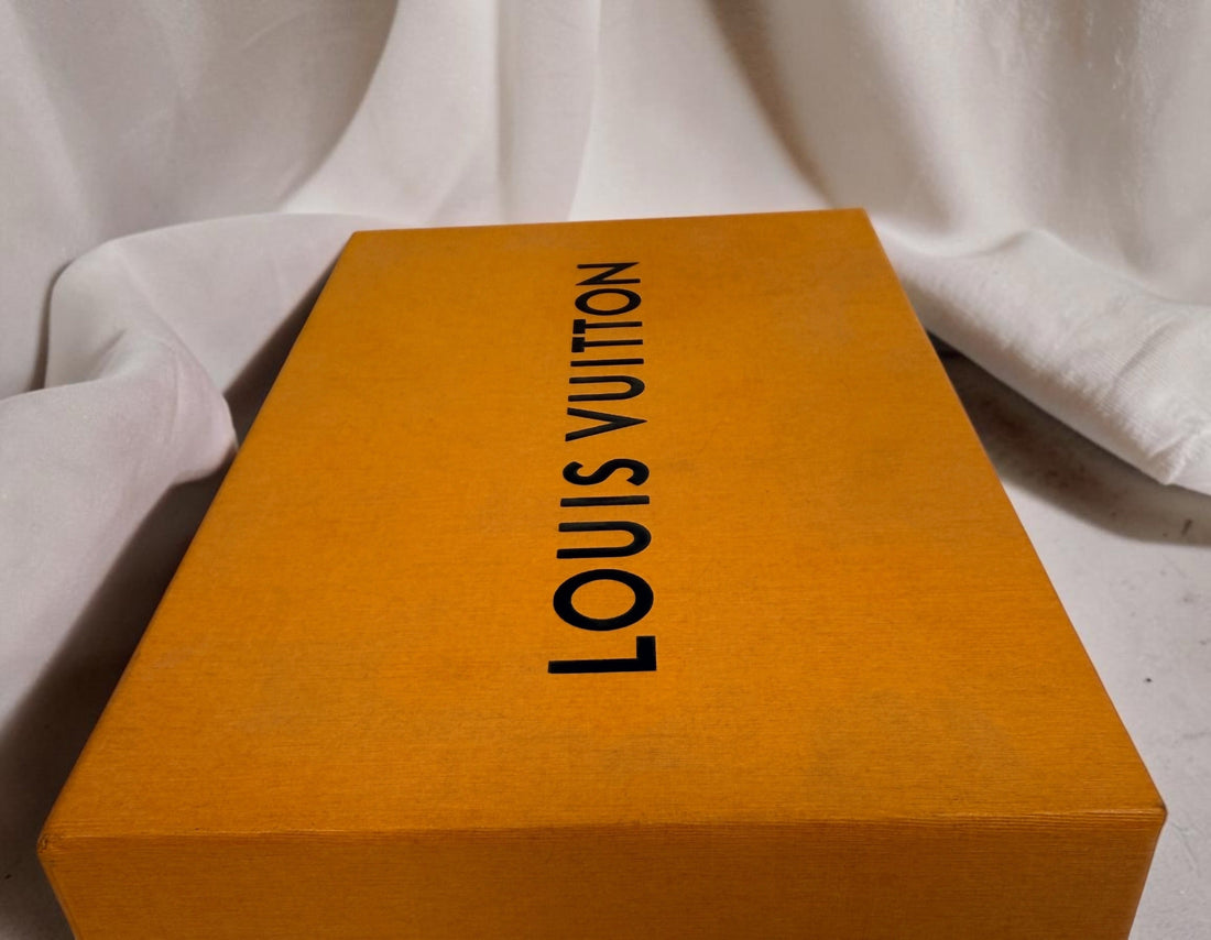 Orange box top with lettering