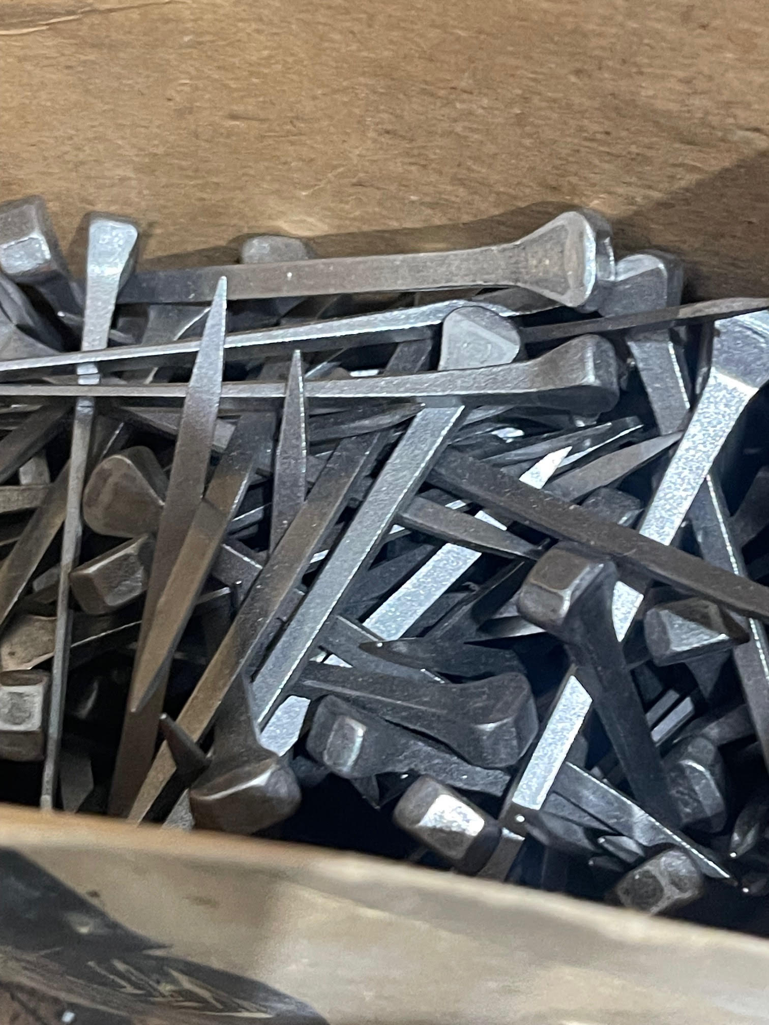 Vintage Mustadfors Sweden REG 16 Horseshoe Nails – 5 lb Box – 4” Farrier Nails