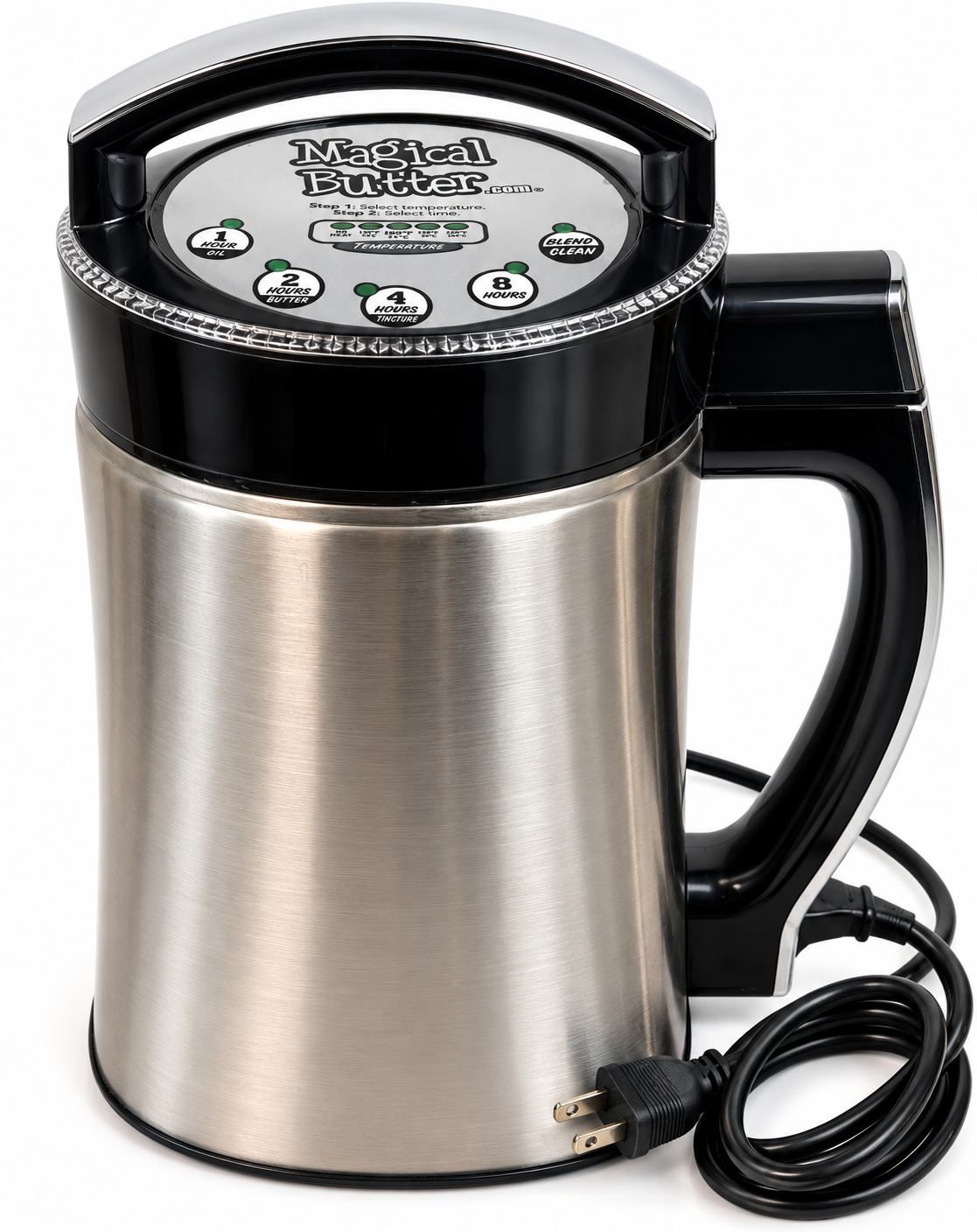 Magical Butter botanical infuser, edited white-background product photo