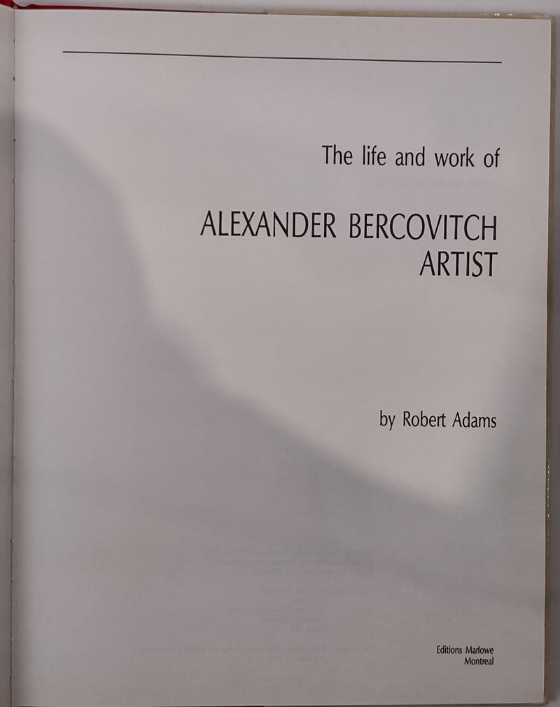 La vie et l'œuvre d'Alexandre Bercovitch, artiste