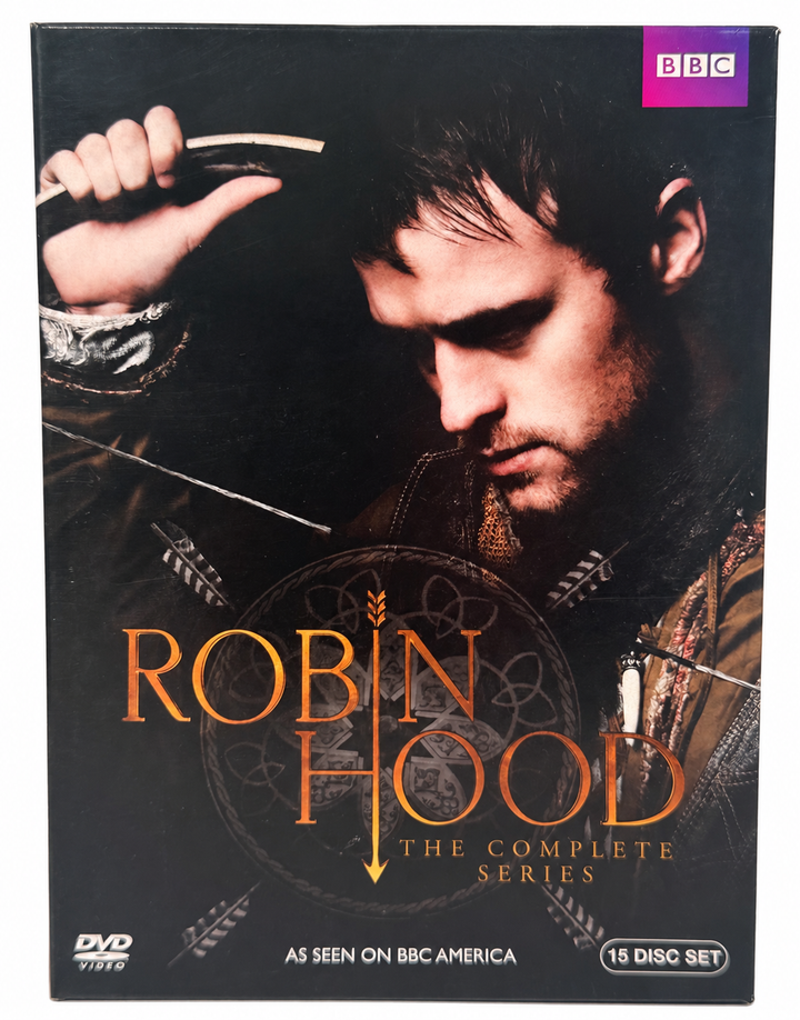 BBC Robin Hood The Complete Series 15-DVD box set, front cover — white background